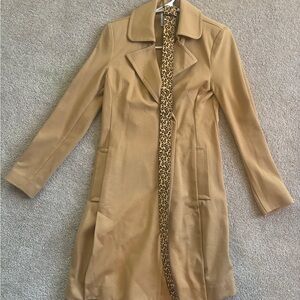 Classic Cabi camel jacket with leopard belt